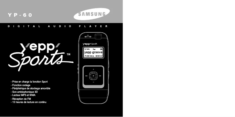 Image de la première page du manuel de l'appareil YP-60X