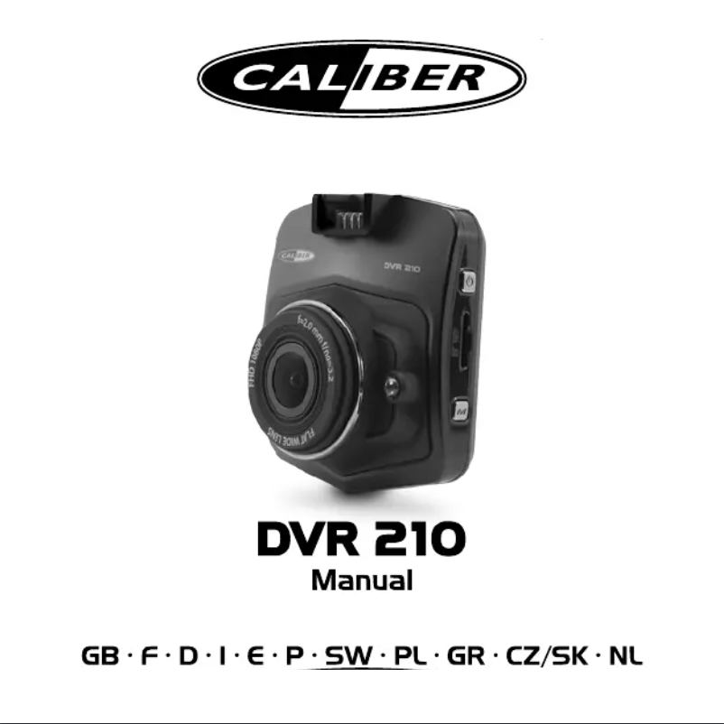 Page 1 de la notice Manuel utilisateur Caliber DVR210