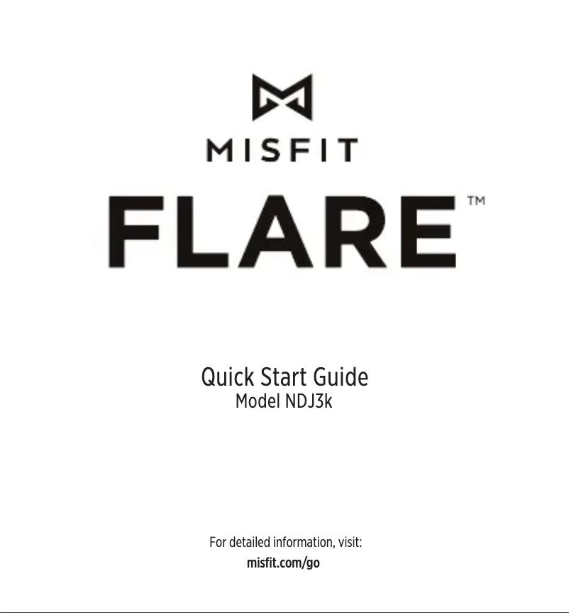 Page 1 de la notice Guide de démarrage rapide Misfit Flare