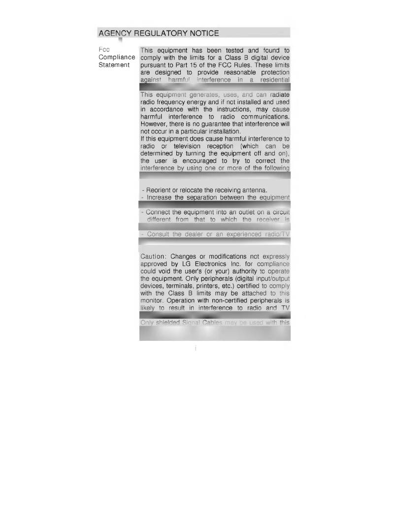 Page 1 de la notice Manuel utilisateur LG 552V
