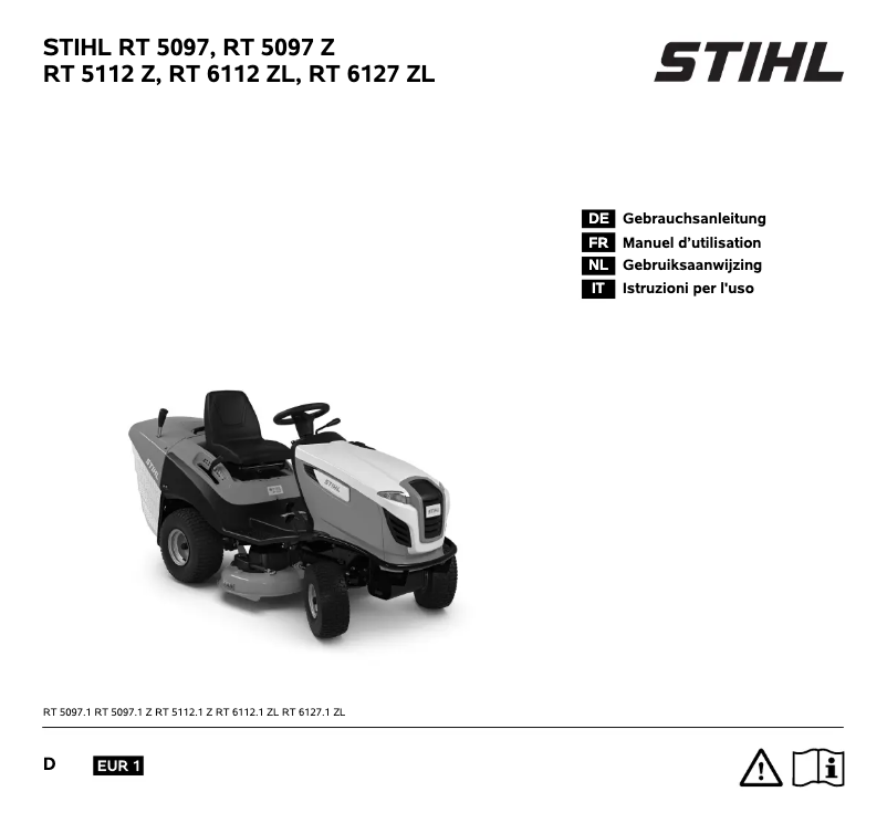 Page 1 de la notice Manuel utilisateur Stihl RT 6127 ZL