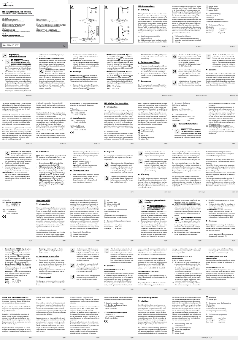 Page n°1 - Manuel utilisateur Miomare HG06639