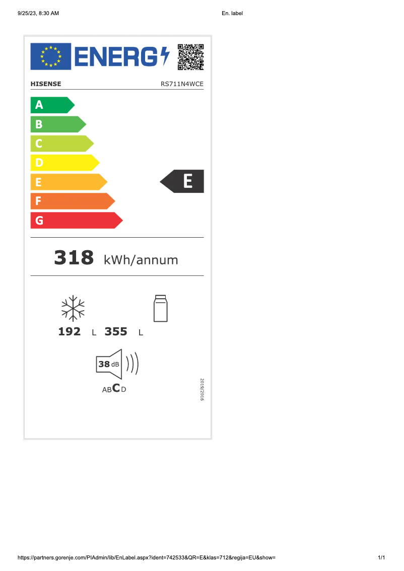 Image de la première page du manuel de l'appareil RS711N4WCE