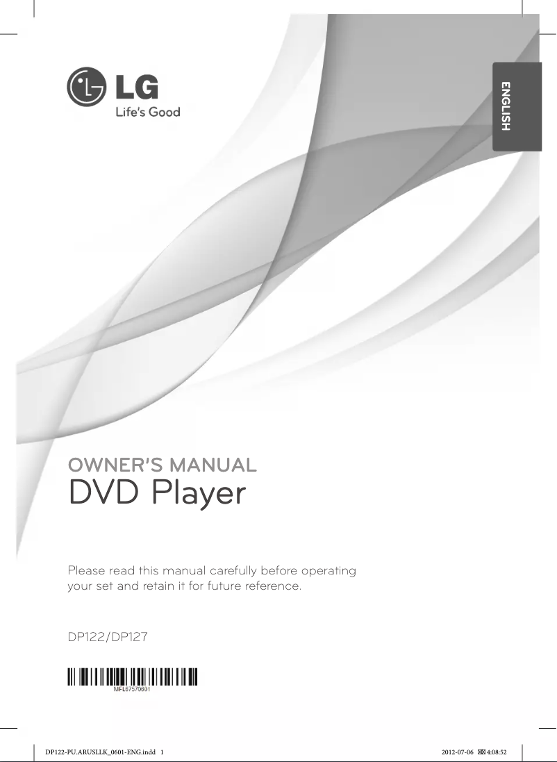 Page 1 of the manual User Manual LG DP127