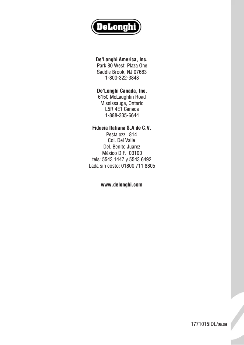 Page 1 de la notice Guide d'installation DeLonghi KG89