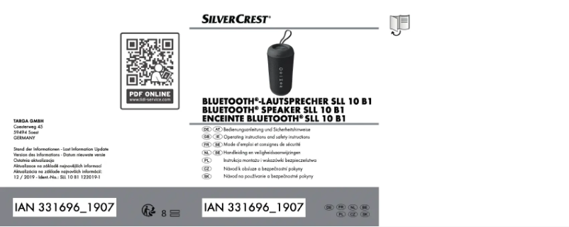 Page 1 de la notice Manuel utilisateur SilverCrest SBLL 4.2 A1