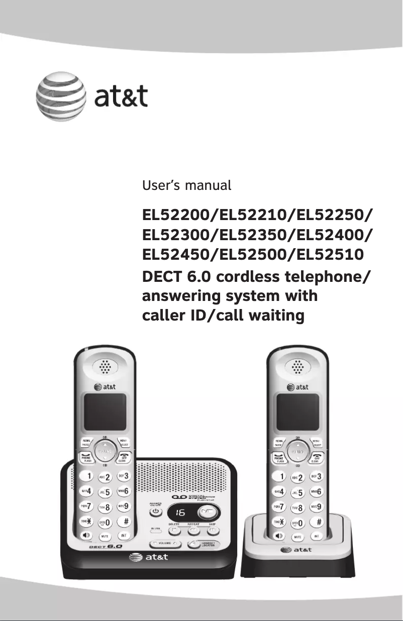 Page 1 de la notice Manuel utilisateur AT&T EL52200