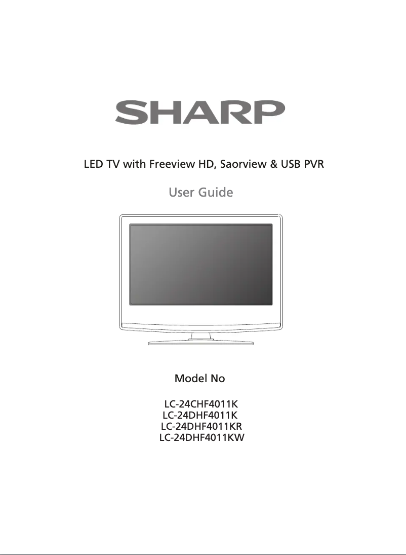 Page n°1 - Manuel utilisateur Sharp LC-24DHF4011KW