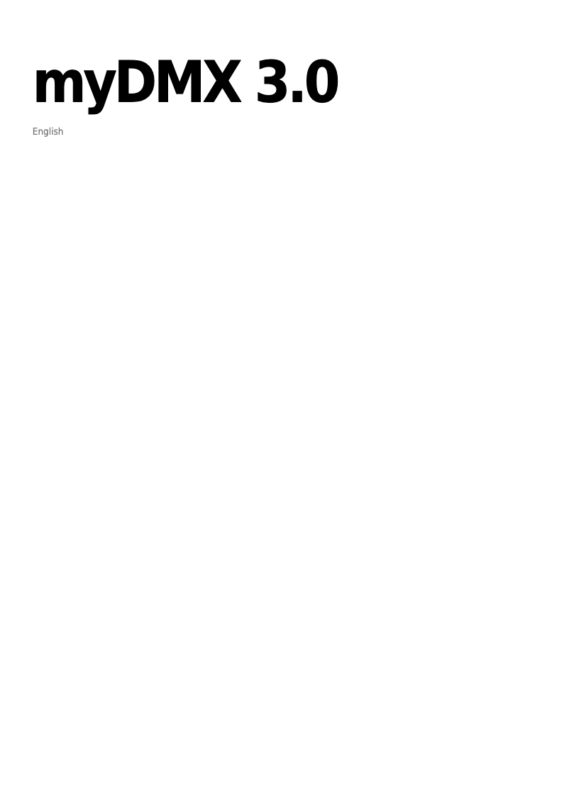 Página 1 del manual Manual de usuario American DJ myDMX 3.0