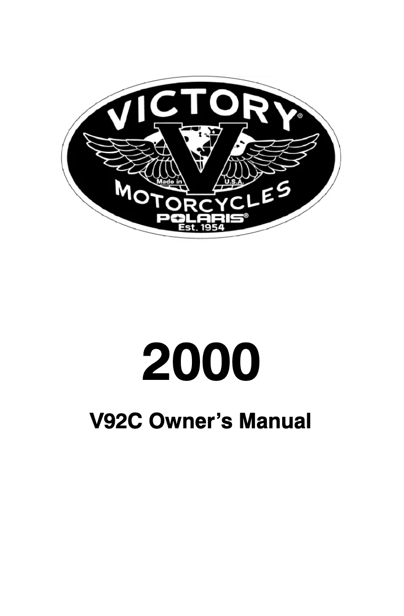 Image de la première page du manuel de l'appareil Standard Cruiser (2000)