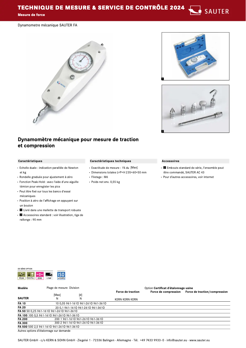 Image de la première page du manuel de l'appareil FA 500