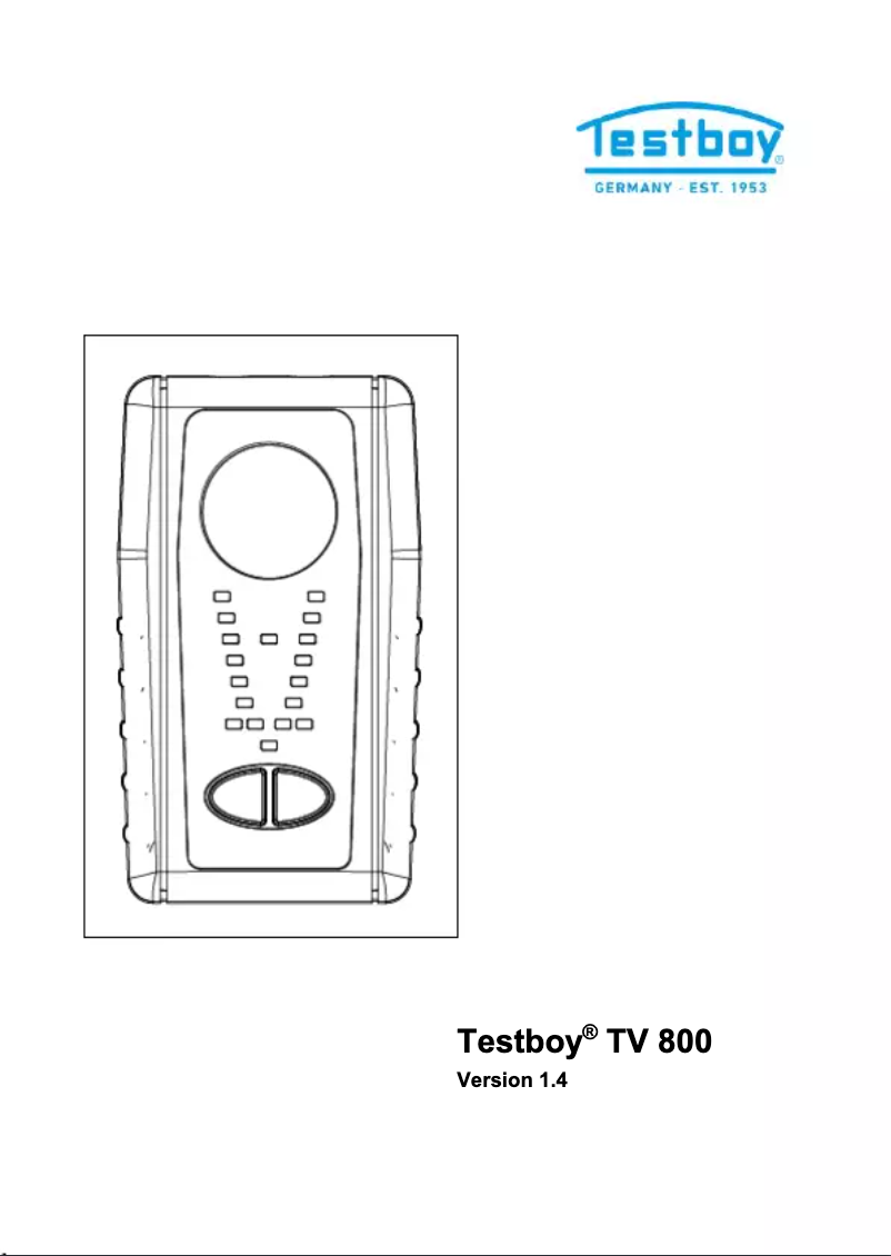 Page n°1 - Manuel utilisateur Testboy Testavit TV 800