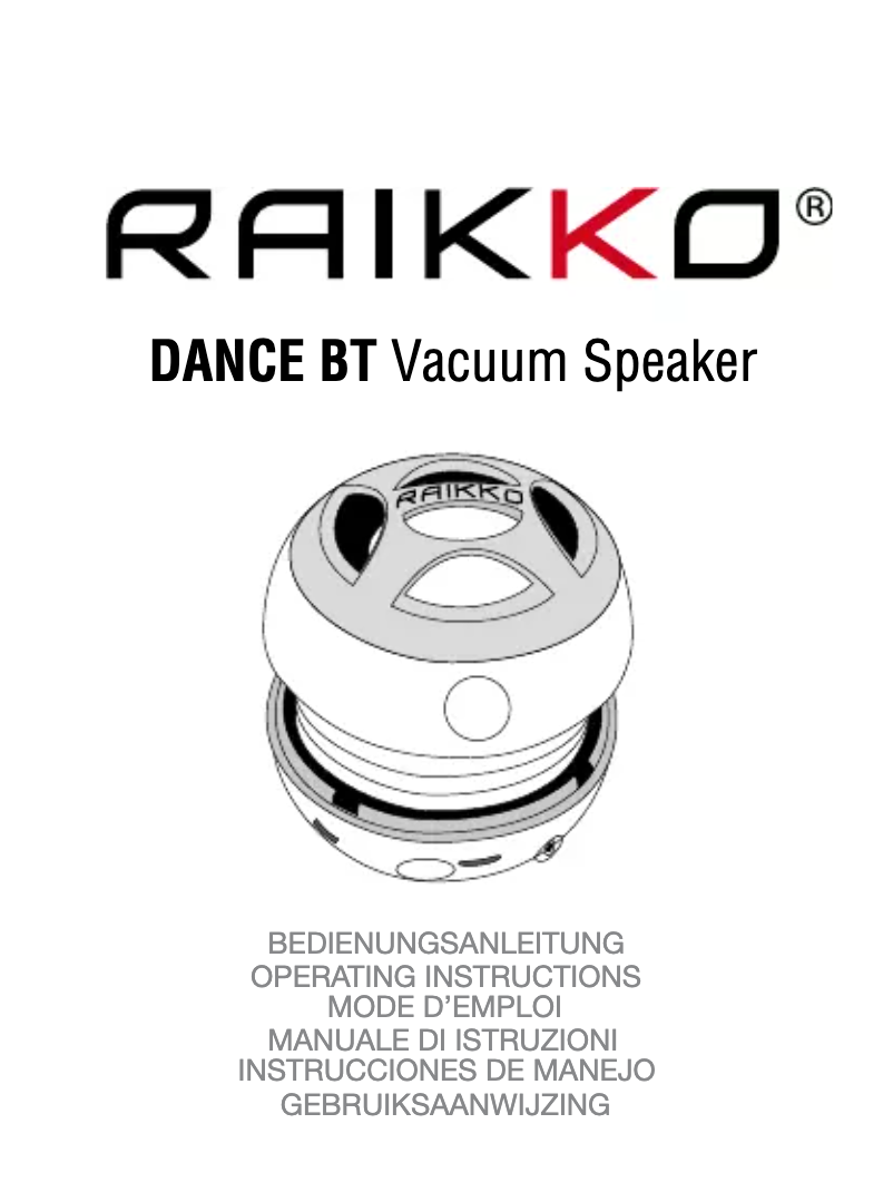 Image de la première page du manuel de l'appareil Dance BT