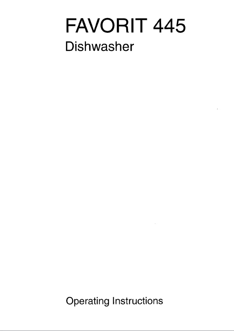 Image de la première page du manuel de l'appareil Favorit 445