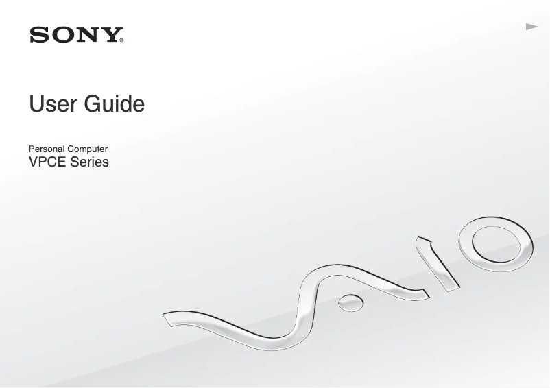Page n°1 - Manuel utilisateur Sony Vaio VPCEB32FM