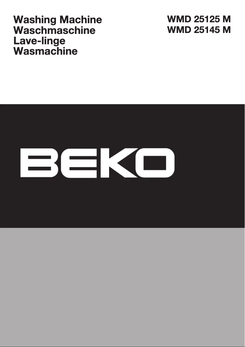Page 1 de la notice Manuel utilisateur Beko WMD 25125 M
