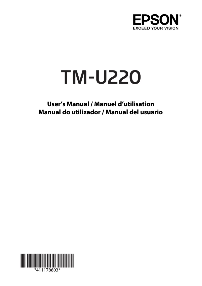 Page n°1 - Manuel utilisateur Epson TM-U220