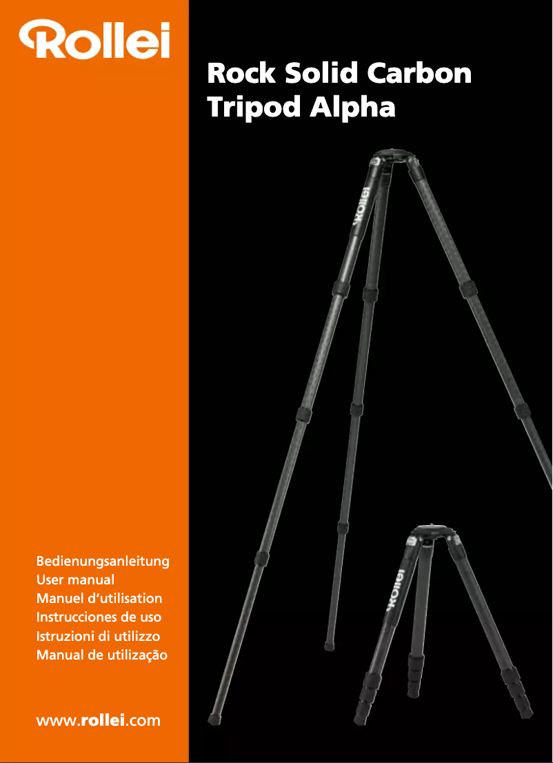 Page 1 de la notice Manuel utilisateur Rollei Rock Solid Carbon Tripod Alpha 22582