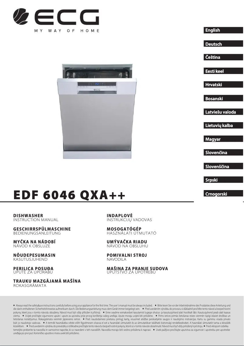 Page n°1 - Manuel utilisateur ECG EDF 6046 QXA++