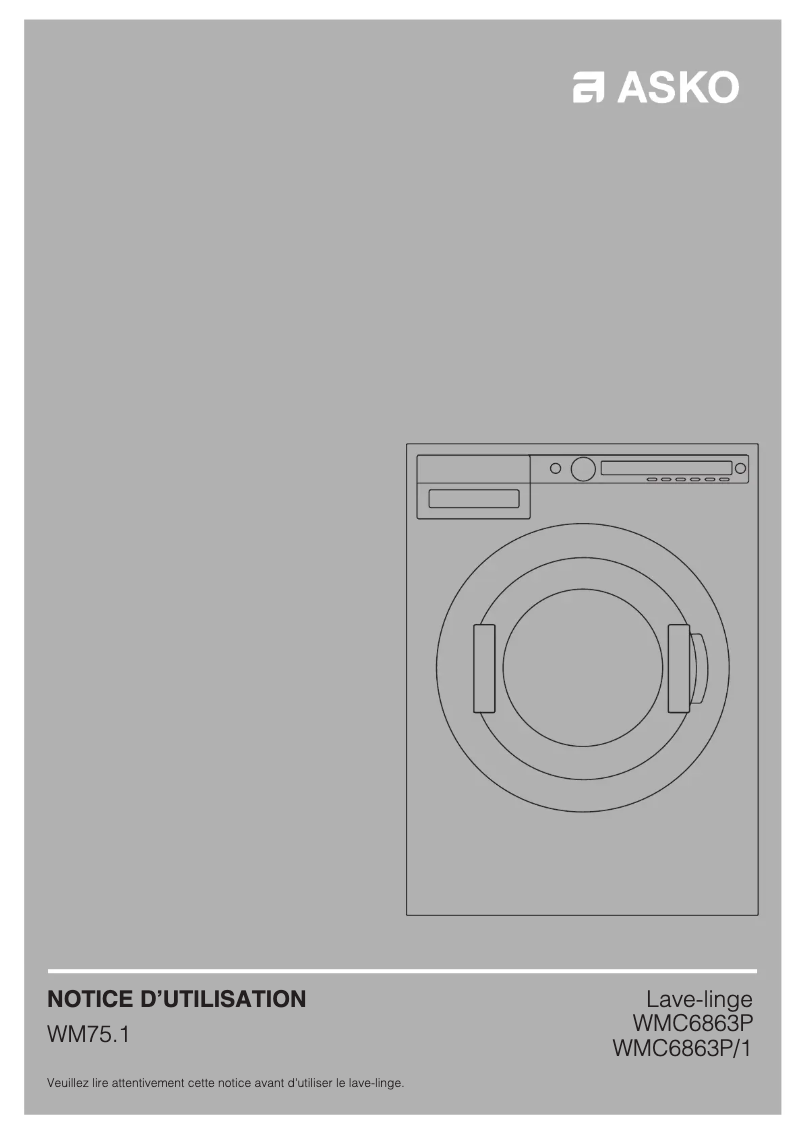 Image de la première page du manuel de l'appareil WMC6863PW1