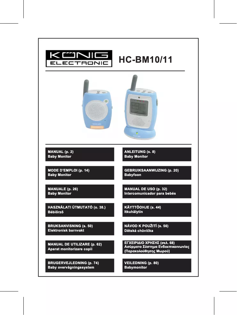 Página 1 del manual Manual de usuario Konig HC-BM10