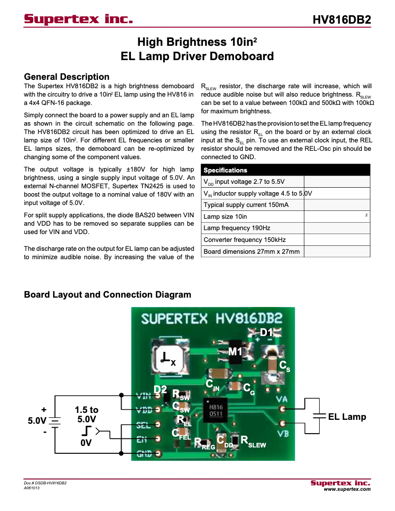 Page 1 de la notice Manuel utilisateur Microchip HV816DB2