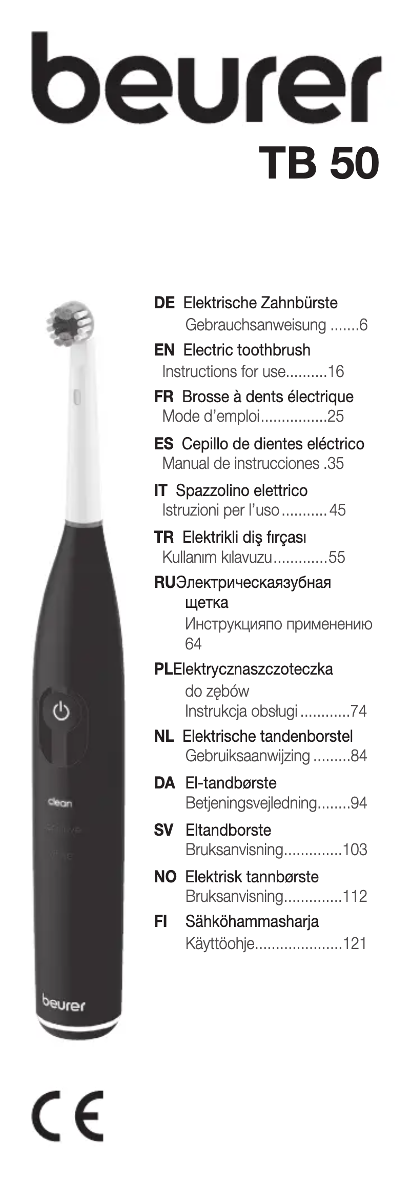Page 1 de la notice Manuel utilisateur Beurer TB 50