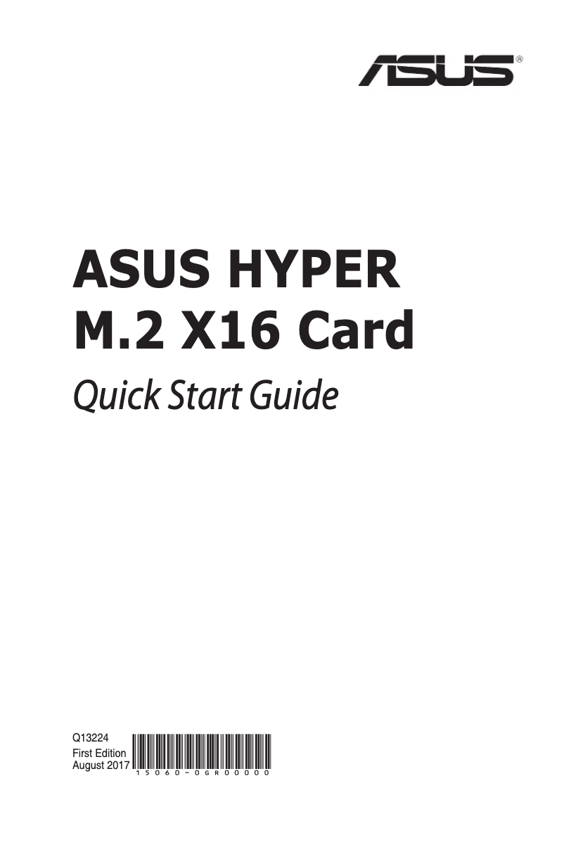 Page 1 de la notice Manuel utilisateur Asus HYPER M.2 X16 Card