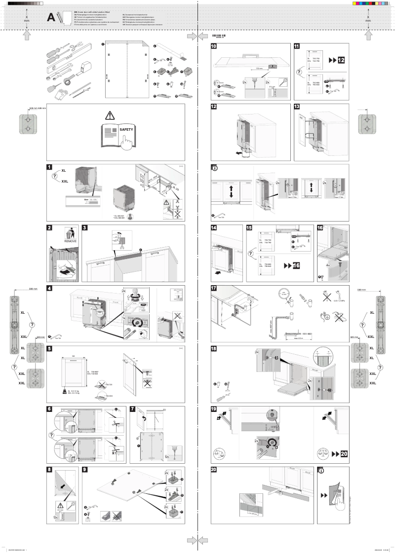 Page n°1 - Guide d'installation Asko DSD544D
