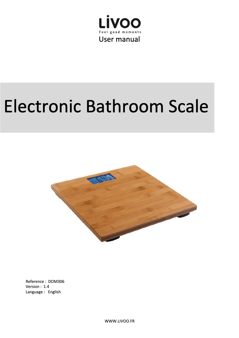 Image de la première page du manuel de l'appareil DOM306