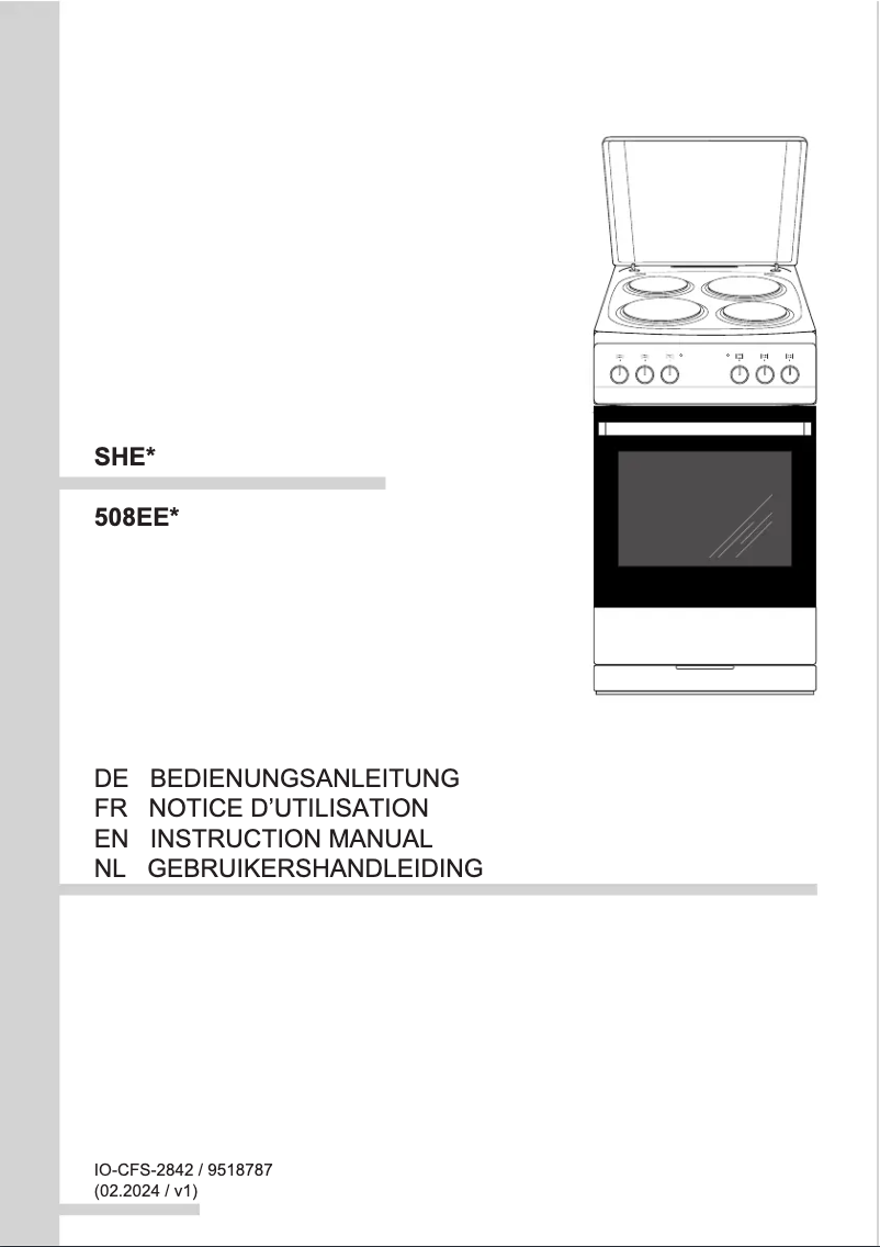 Page 1 de la notice Manuel utilisateur Amica SHE 11546 W