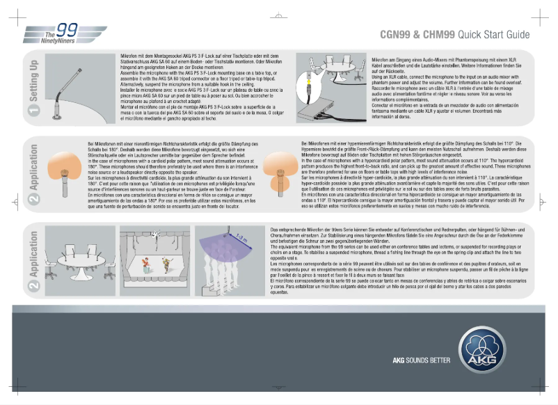 Page 1 de la notice Guide de démarrage rapide AKG CGN99H