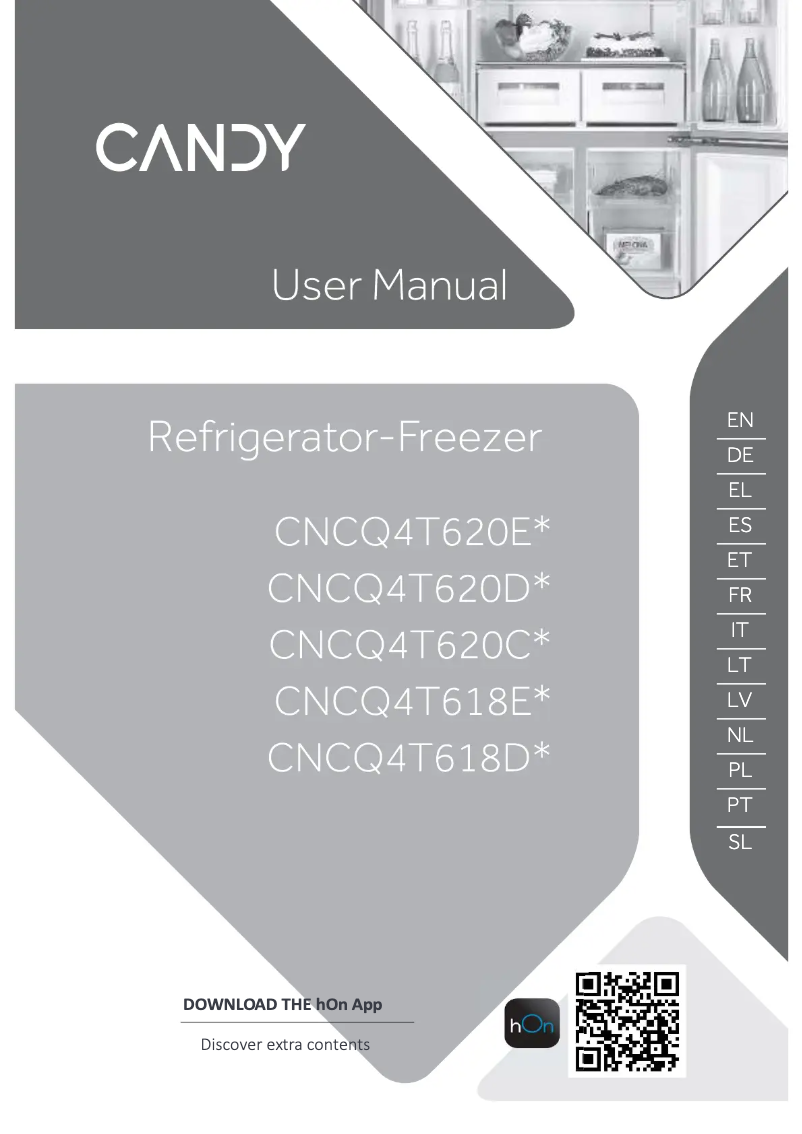 Page n°1 - Manuel utilisateur Candy CNCQ4T618DX