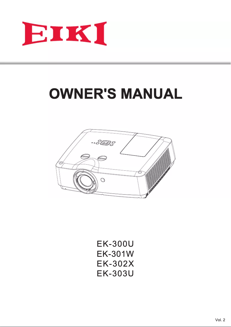 Page 1 de la notice Manuel utilisateur EIKI EK-300U