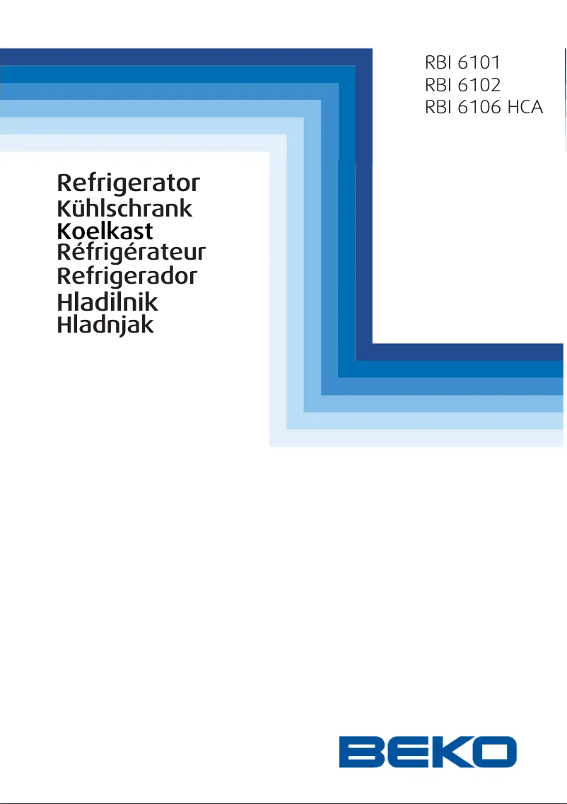 Page 1 de la notice Manuel utilisateur Beko RBI 6106 HCA