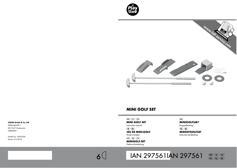 Page 1 de la notice Manuel utilisateur Playtive HG03366