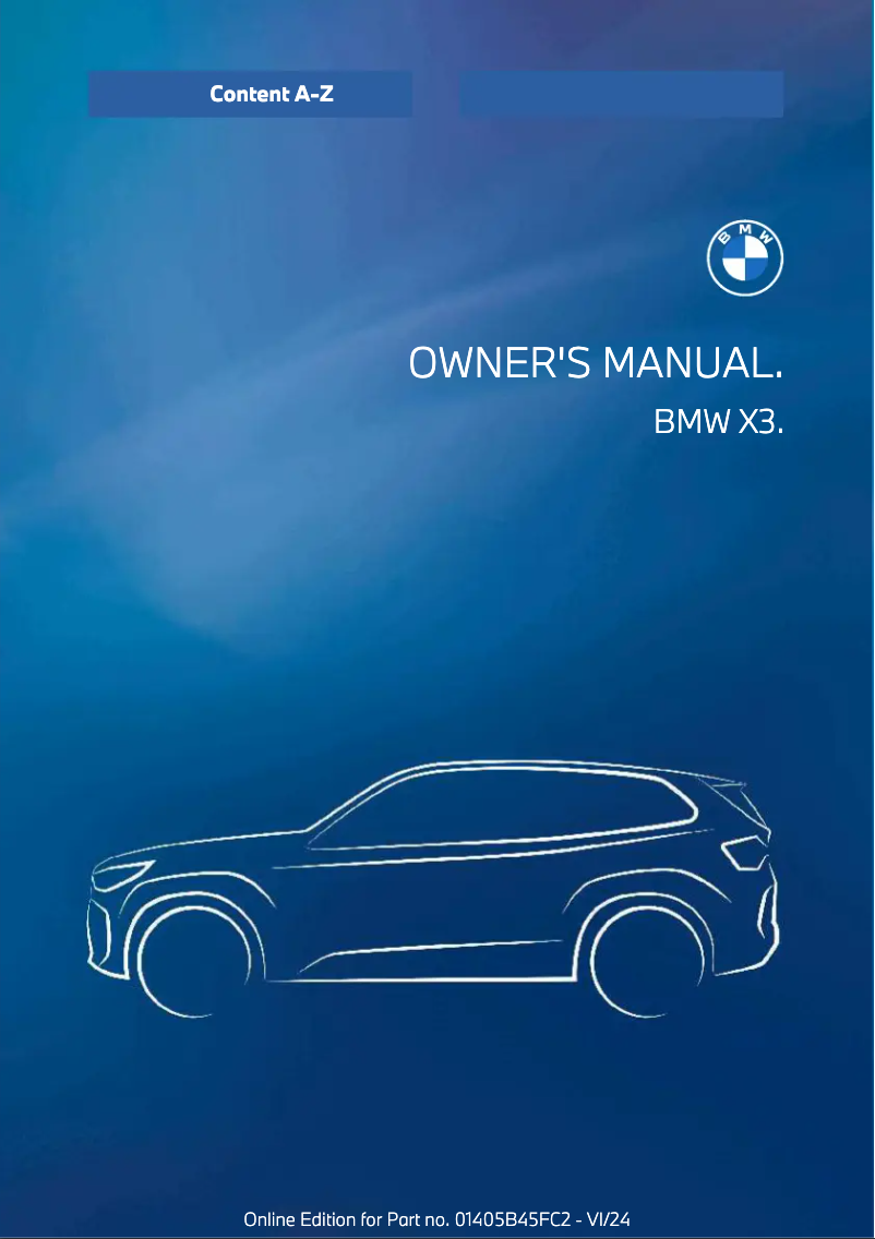 Page 1 de la notice Manuel utilisateur BMW X3 (2025)