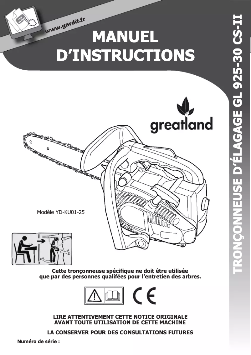 Página 1 del manual Manual de usuario Greatland GL 925-30 CS-II