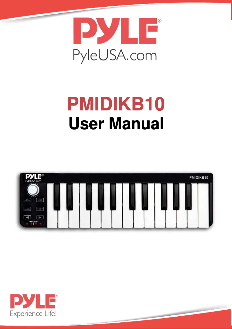 Page 1 de la notice Manuel utilisateur Pyle PMIDIKB10