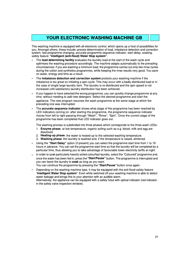 Page 1 de la notice Manuel utilisateur Bauknecht WA Platinum XXL/E