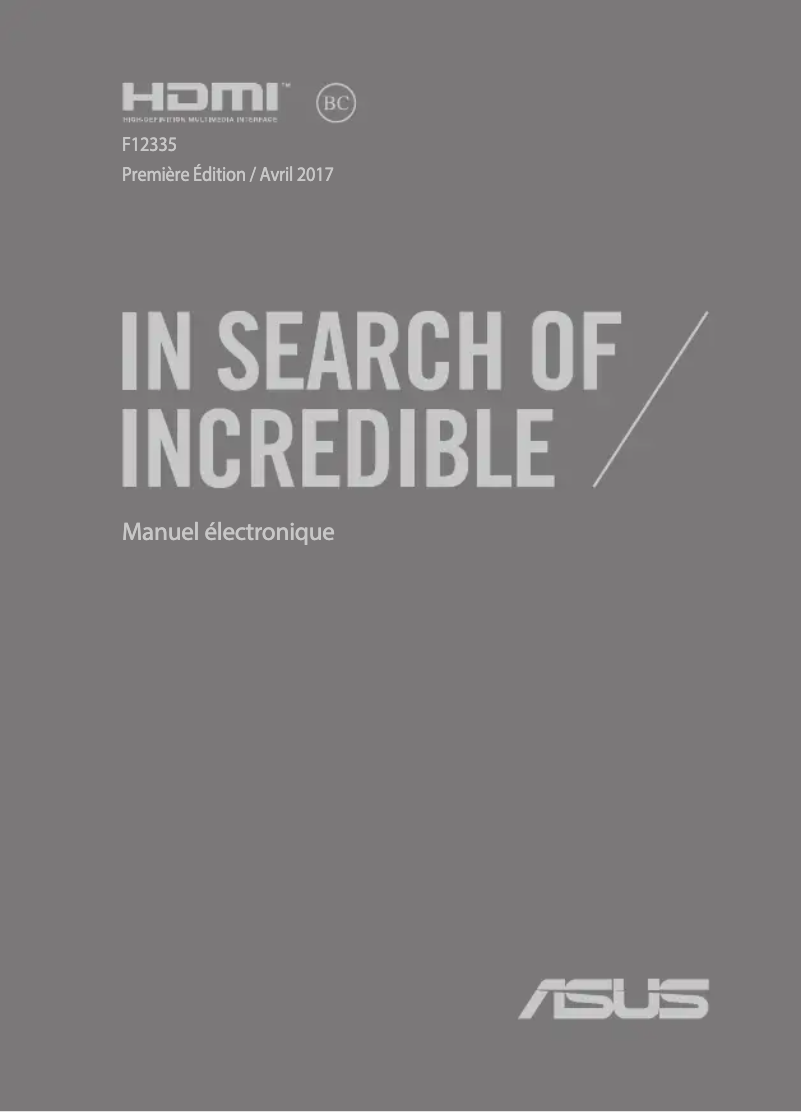 Page 1 de la notice Manuel utilisateur Asus VivoBook 17