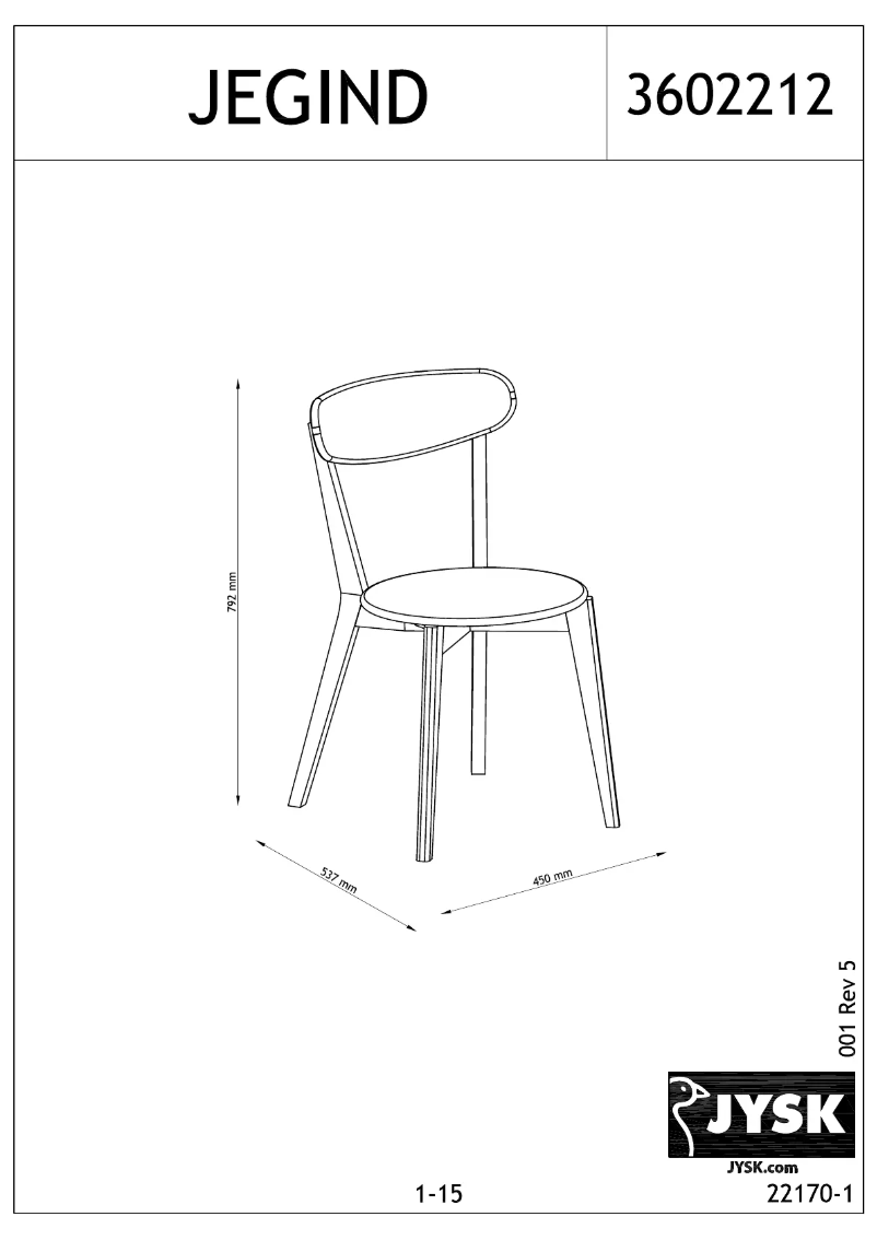 Page n°1 - Manuel utilisateur JYSK Jegind