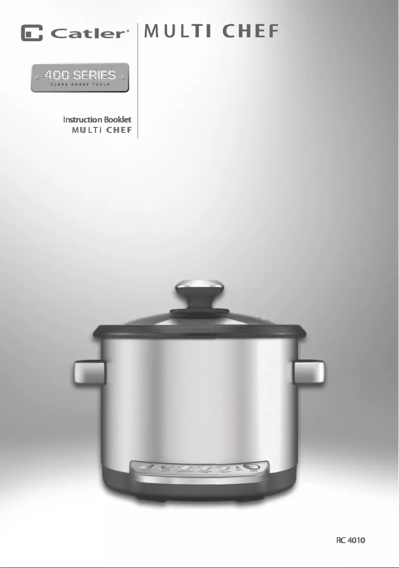 Image de la première page du manuel de l'appareil RC 4010