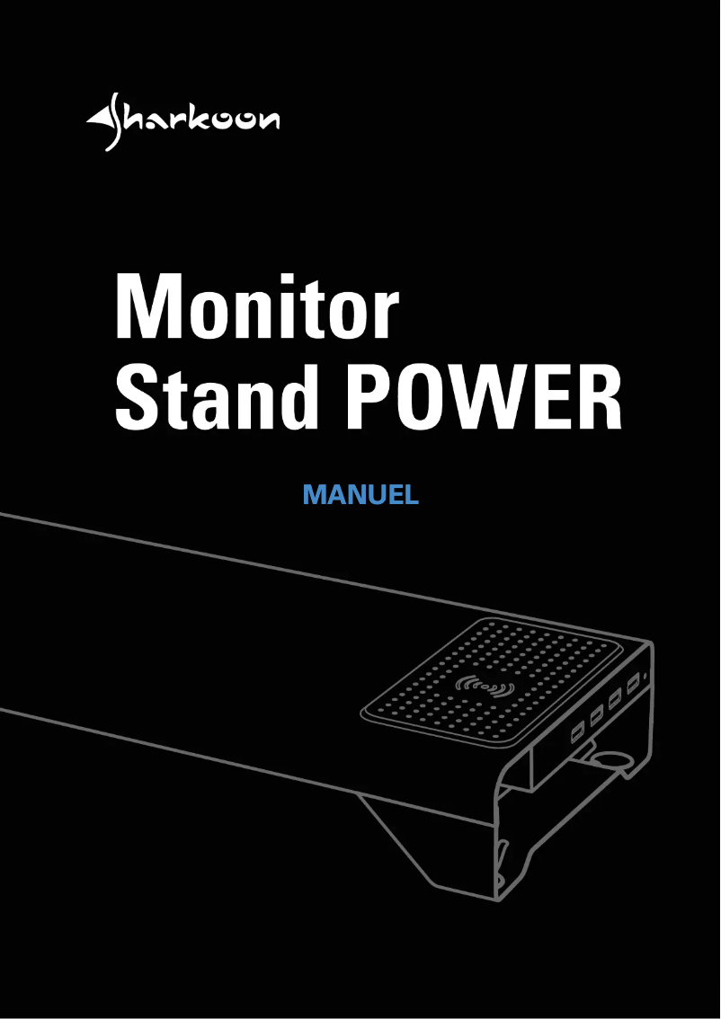 Page 1 de la notice Manuel utilisateur Sharkoon Monitor Stand POWER