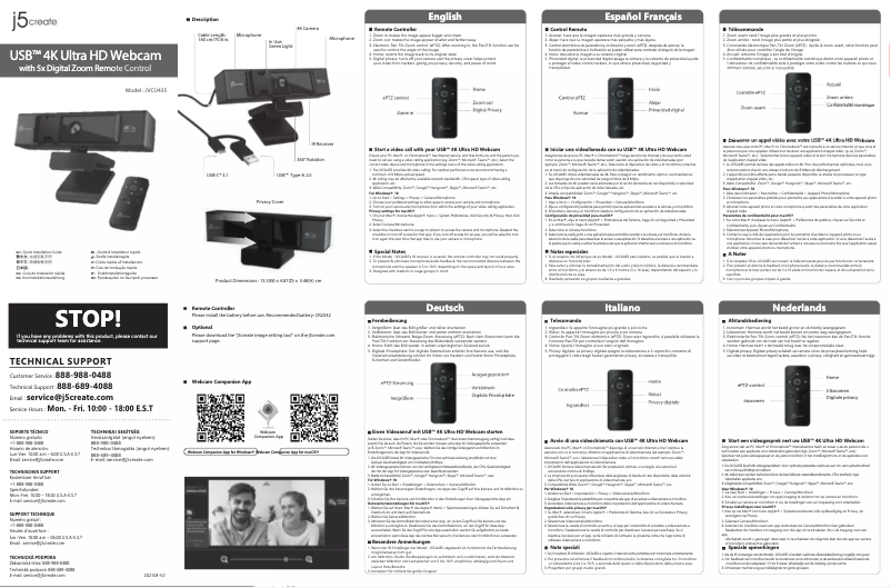Page n°1 - Manuel utilisateur j5create JVCU435