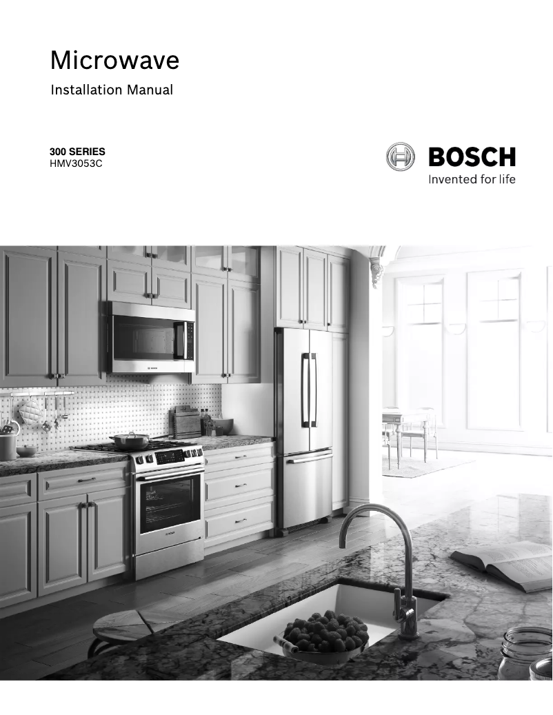 Page n°1 - Guide d'installation Bosch HMV3053C