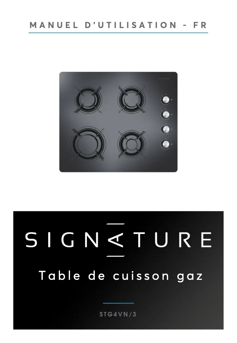 Page 1 de la notice Manuel utilisateur Signature STG4VN