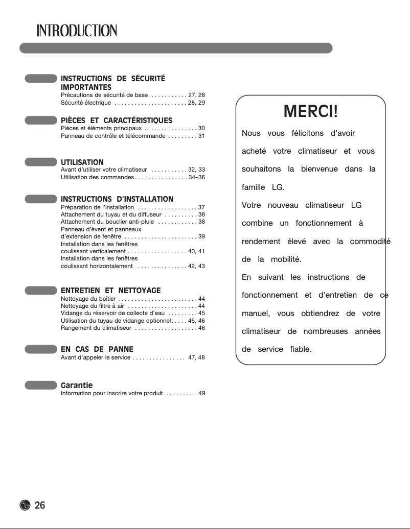 Página 1 del manual Manual de usuario LG LR120CE