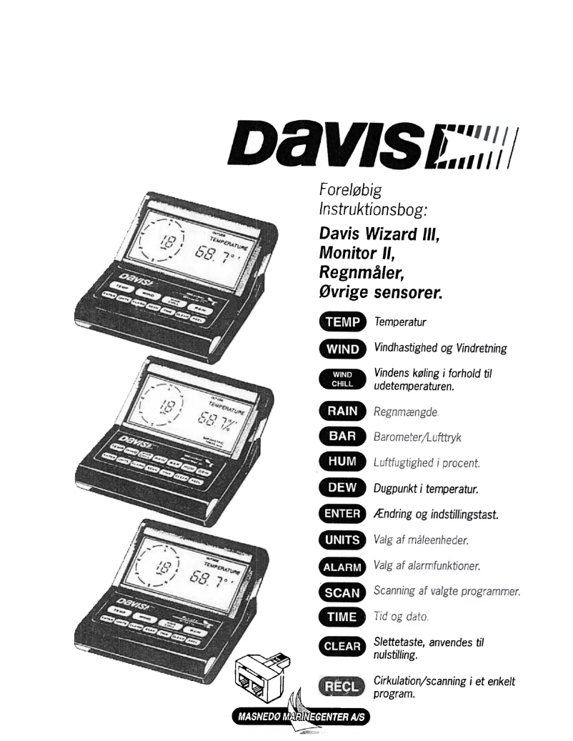 Page n°1 - Manuel utilisateur Davis Wizard III