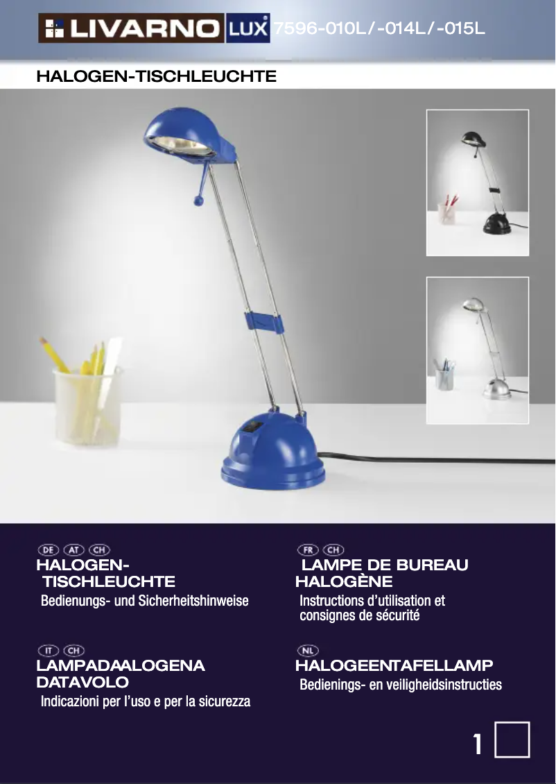 Image de la première page du manuel de l'appareil 7596-010L